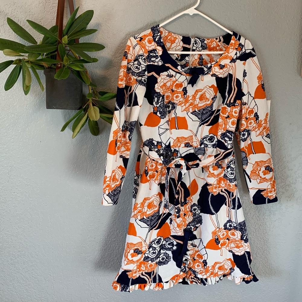 VINTAGE Barnsville 60’s Dress Navy & Orange